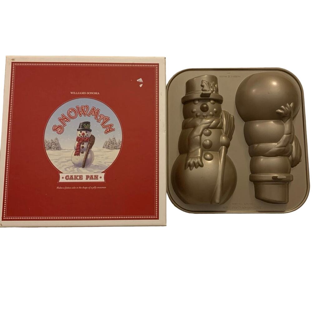 Nordic Ware Snowman Cake Pan In Box With Instructions